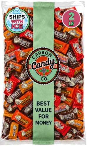 Halloween Chocolate Candy Variety Pack, Assorted Pinata Mini Bars Bulk 2 lb