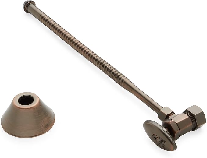 Signature Hardware 446660 Corrugated Toilet Supply Kit with 5/8" OD X 3/8" OD Angle Stop
