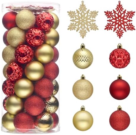 Valery Madelyn 50ct Christmas Tree Decorations Ball Ornaments 2.36 Inches
