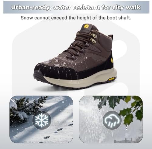 FitVille Men's Winter Boots,Extra Wide Width Thick Fur Lined Snow Boots