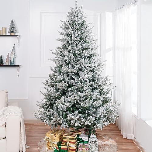 Naomi Home 7.5ft Frosted Christmas Tree with Lights