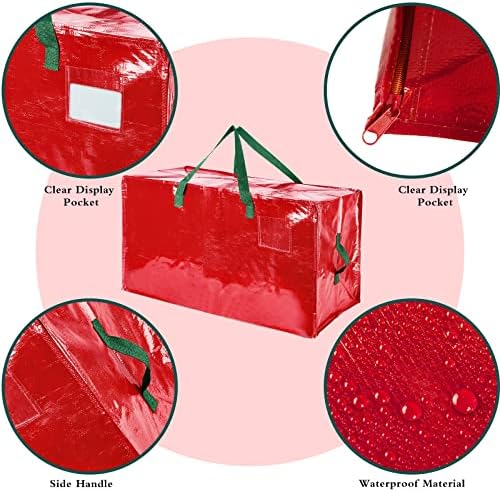 Shappy 6 Pcs Storage Bags, Red, 65 x 30", 24 x 16", 12 x 12"