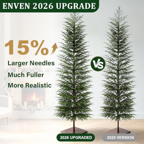 7FT Norfolk Pine Christmas Tree, Pre-Lit 240 LED Lights with 8 Modes, Real-Touch PE Material, Family & Pet Friendly, Heavy-Duty Weighted Base for Home Office Patio Christmas Decor