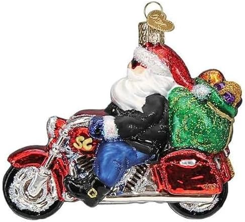 Old World Christmas Biker Santa Tree Ornament