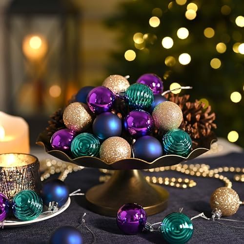 Valery Madelyn Small Christmas Tree Decorations Ball Ornaments 24ct 1.57"