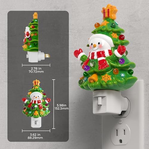 L LOHAS LED Christmas Tree & Snowman Night Light