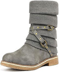 DREAM PAIRS Women's Mid Calf Fashion Winter Snow Boots