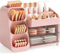 Booklov Large Makeup Organizer for Vanity Countertop, Pink