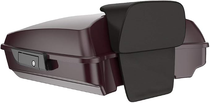 Advanblack Road Glide Tour Trunk Pack Black Cherry Razor Tour Trunk Pack Backrest Pad for '97-'25 Harley Touring Road King Street Glide Electra Glide CVO models