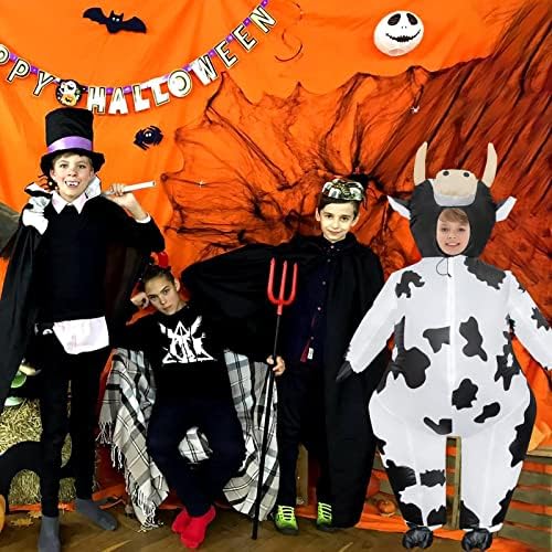 Stegosaurus Inflatable Cow Costume Kids, Halloween Blow Up Costumes for Kid Funny Cow Suit for Boys & Girls Cosplay Party