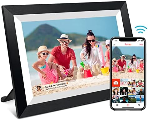 FRAMEO 10.1 Inch Smart WiFi Digital Photo Frame 1280x800 IPS LCD Touch Screen, Auto-Rotate Portrait and Landscape, Share Moments Instantly via Frameo App from Anywhere