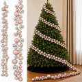Sosation 29.5Ft Christmas Ball Ornament Garland, Gold, Glossy Matte Glitter