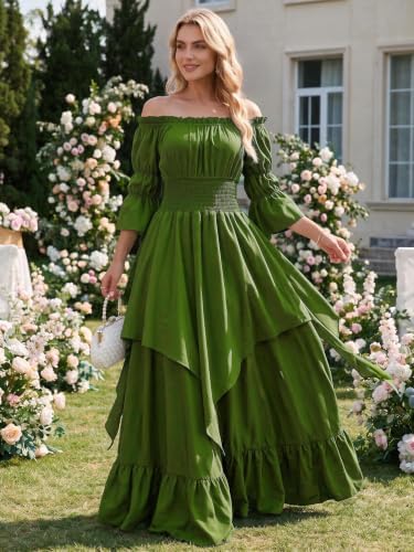 Women's Gothic Witch Dress Medieval Renaissance Costume Victorian Dress