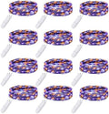 Brightown 12 Pack Purple Orange Fairy Lights Battery Operated String Lights - 7ft 20 LED Waterproof Short Micro Firefly Light for Halloween Decor, Pumpkin DIY Craft, Paper Lantern Decoration