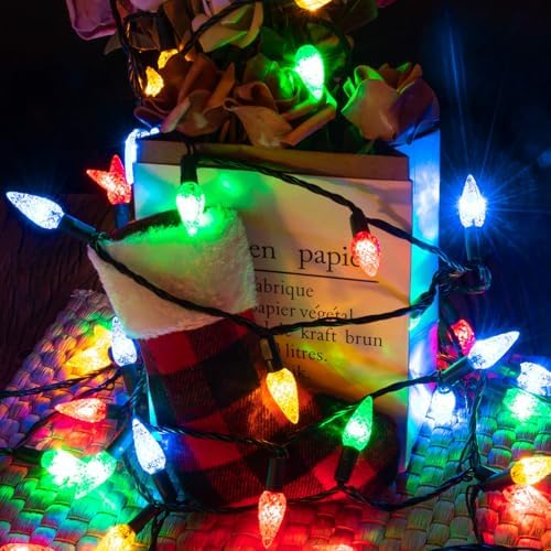 AWQ 500LED 173.8 FT C6 Christmas String Lights Plug in Multicolor Decor