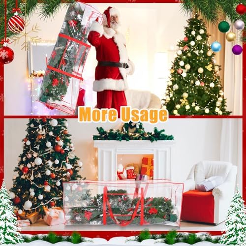 Sadnyy 2 Pcs Christmas Tree Storage Bag Waterproof Plastic Handles