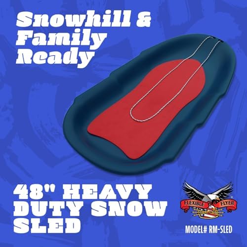 Flexible Flyer Roto Molded Snow Sled for Adults & Kids. Heavy Duty Plastic SNO Slider
