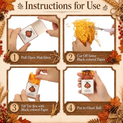 12 Sets Thanksgiving Positive Gifts Fall Turkey Party Favors
