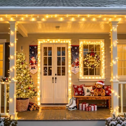 JMEXSUSS 800 LED String Lights Indoor Outdoor Christmas Lights Plug in