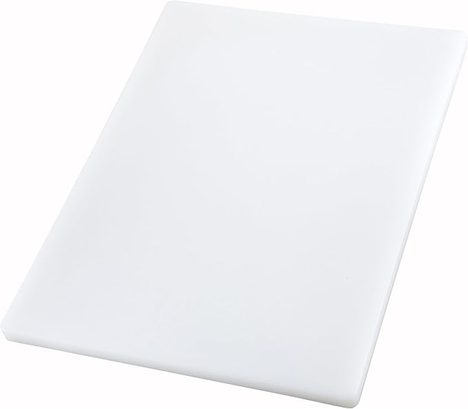 Winco 18" x 24" White Heavy-Duty Plastic Cutting Board (Set of 4) | Dishwasher safe, Stain resistant, Minimizes dulling, Great for Charcuterie, Cheese, Appetizers and Buffet Displays