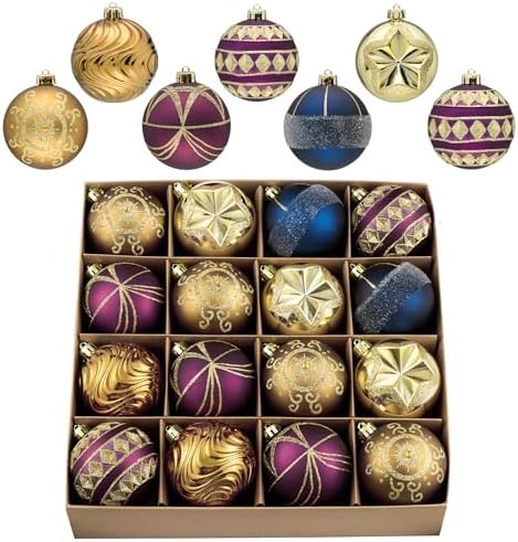 Valery Madelyn 16ct Christmas Tree Decorations Ball Ornaments 3.15 Inches