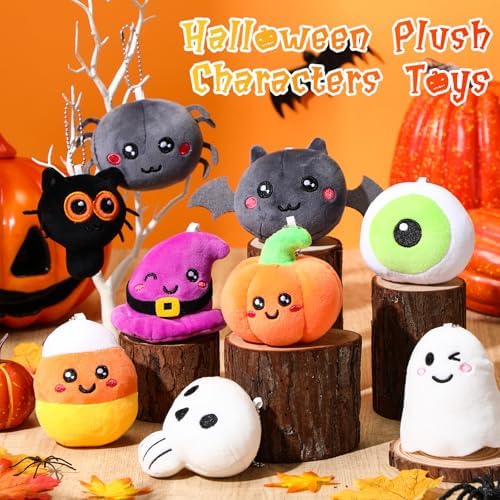 HyDren 18 Pcs Halloween Plush Toy Bulk 4 Inch Halloween