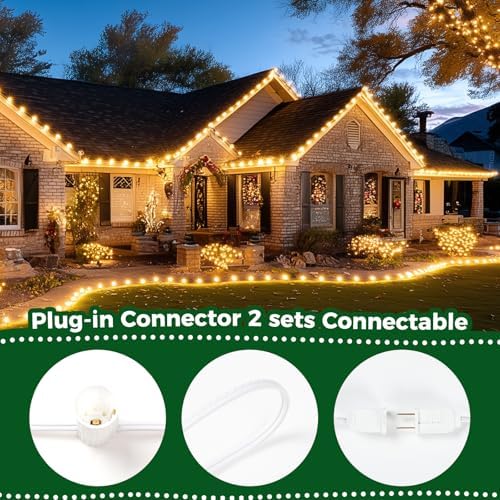 Minetom C9 Christmas String Lights, 50FT Vintage Christmas Tree Lights