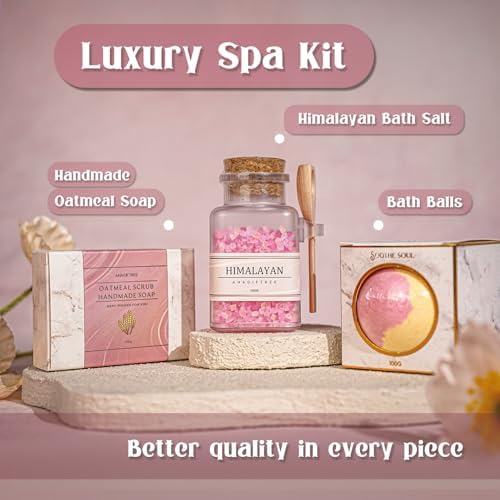 AHAGIFTREE Gift Basket for Women, Birthday Gifts, Get Well Soon Gift Baskets,12PC Get Well Gifts for Women After Surgery,Care Package,Grief,Sympathy (pink)