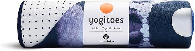 Manduka Yogitoes Hot Yoga Mat Towel - 71" | Moisture Activated Grip | Patented Silicone Nubs | Highly Absorbent, Durable & Easy Care | Made from Recycled Materials | 71 x 24 Inches | Chakra Residence