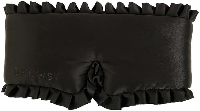 DROWSY Silk Sleep Mask - Face-Hugging, Padded Cocoon for Luxury Rest in Total Darkness - 100% Pure Mulberry Silk (Sleep & The City)