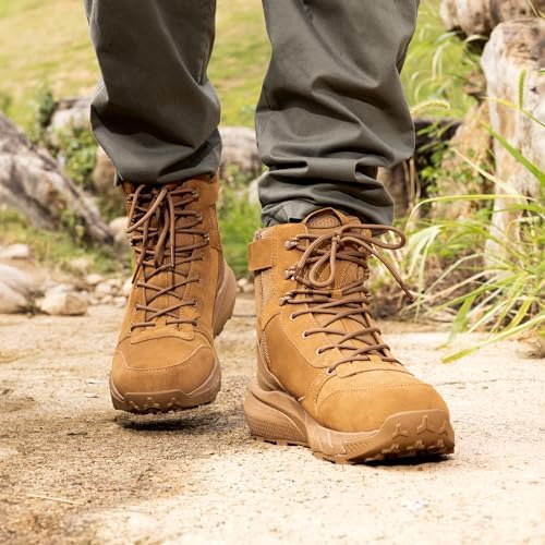 NORTIV 8 Men's Military Tactical Boot Zipper Lightweight