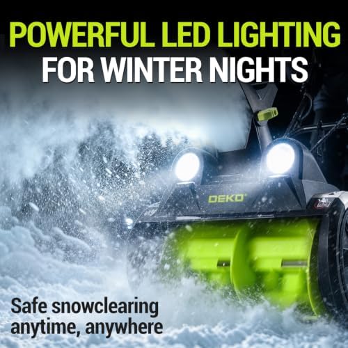 Corded Snow Blower:15A Motor, 18-Inch Electric Snow Blower, Electric Snow Shovel with 25ft Throwing Distance, Dual LED Lights, 3200rpm Snow Thrower DEKOPRO