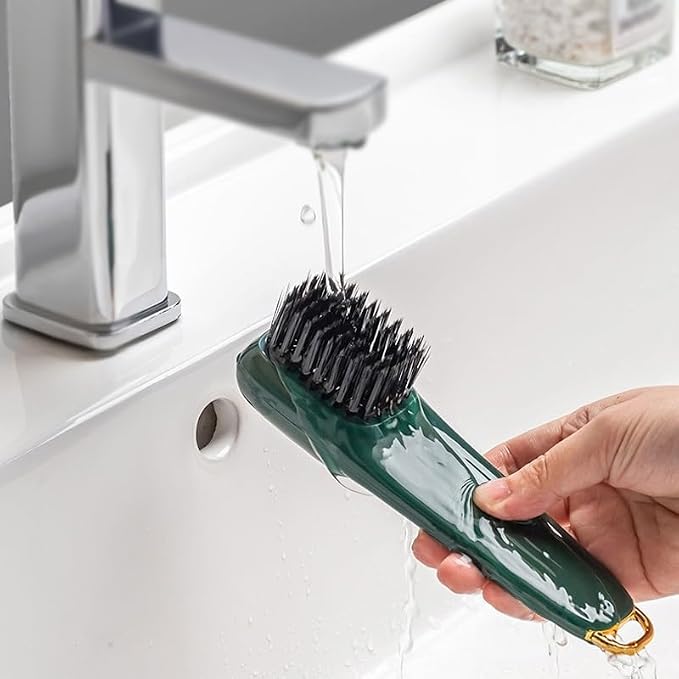 Tools Press Cleaning Brush Soft Bristle Brush Washing Clothes Brush Multi-Function Liquid Shoe Brush Household Shoe Brush(Gray)