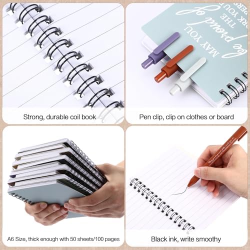 Honoson 50 Sets/100 Pcs Employee Notebook Pen Gifts, Vivid Color