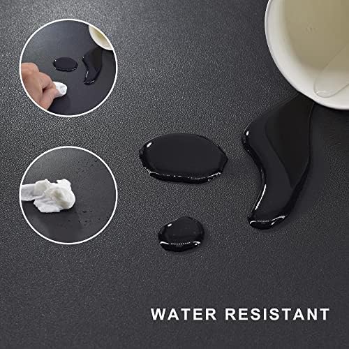 Chihein PU Leather L-Shaped Desk Pad (49.2”+ 49.2”) x 15.7” Black/Gray