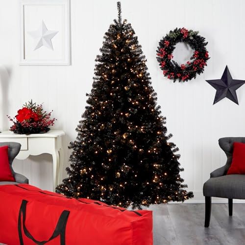 5ft Black Prelit Artificial Christmas Tree,Arbol de Navidad Fake Xmas Tree