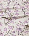 King 3 Piece Boho Botanical Floral Sheet Set - Breathable & Cooling - Iris