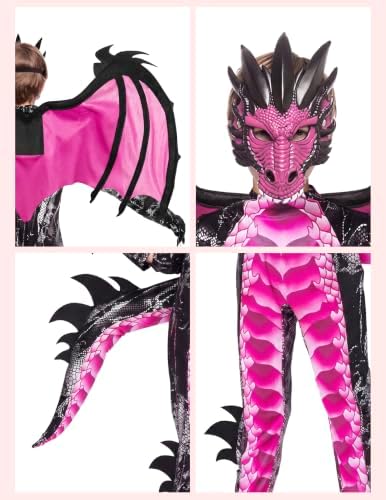 Spooktacular Creations Halloween Kid Dragon Costume, Boys Dragon Wings, Tail and Mask Set for Halloween Dress Up