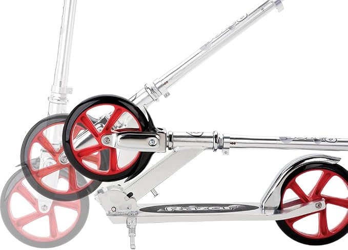 Razor A5 Lux Kick Scooter for Kids Ages 8+ - 8" Urethane Wheels, Anodized Finish Featuring Bold Colors and Graphics, for Riders up to 220 lbs