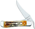 Case WR XX Pocket Knife Burnt 6.5 Bonestag Russlock Item #65303 - (6.51953L SS) - Length Closed: 4 1/4 Inches