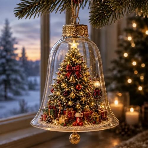 Glowing Christmas Story Ornament, 2026 New Mini Holiday Scene 3.94In