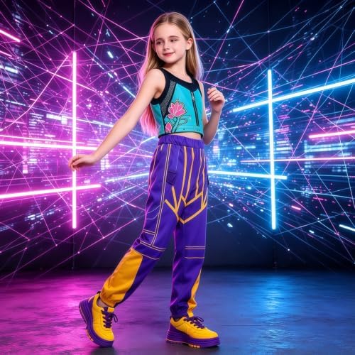 Girls Pop Star Heroine Costume Kids Halloween Fantasy Stage Cosplay
