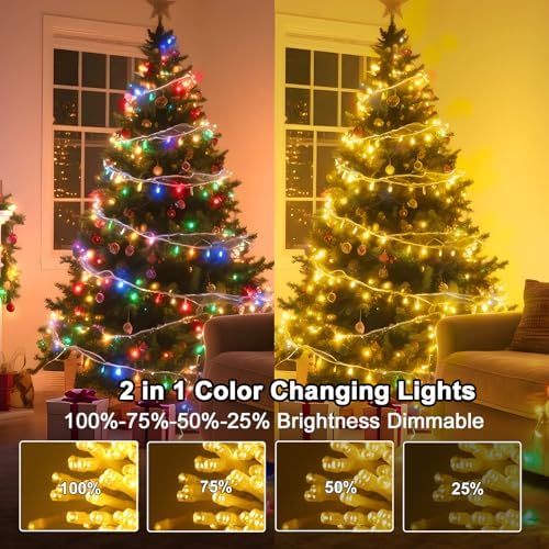 328 FT 1000 LED String Lights Outdoor Indoor, Christams String Lights Waterproof 8 Modes & Timer, Fairy Lights Plug in for Bedroom, Weeding, Patio, Party, Holiday,Christmas Decor