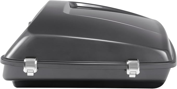 5.5" Razor Motorcycle Trunk W/Latch Key Fit For Harley 2014-2025 Touring CVO Road King Street Glide Electra Glide Ultra Limited Pack Gauntlet Gray Metallic