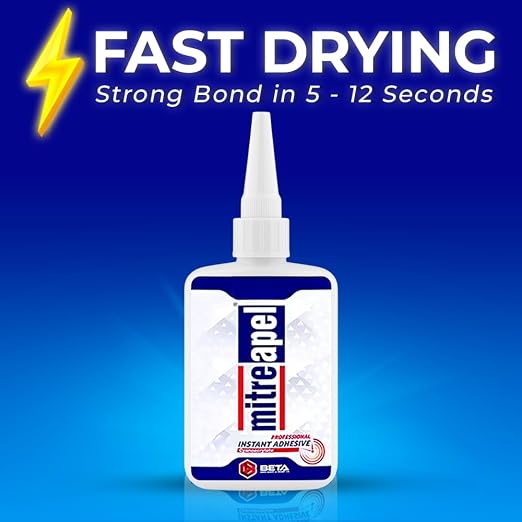 MITREAPEL CA Glue with Activator (2x4.5 oz-2x16.9 floz)Instant Bond Professional Cyanoacrylate Adhesive and Super Glue Accelerator for Woodworking ,Ceramic, 3D Printing,Glass, DIY&Craft,Plastic,Repair