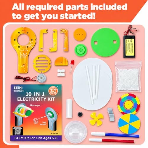 Butterfly EduFields 10in1 STEM Electricity kit for Kids 5-8-12| Science Kit