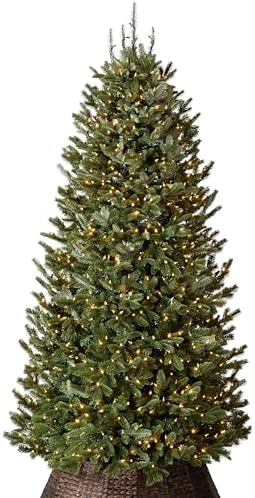 Balsam Hill BH Fraser Fir Narrow - Realistic Slim Christmas Tree with True Needle Foliage, Easy Plug Technology & Space-Saving Design, LED Clear, 10ft