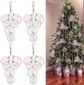 Roowest 4 Sets Large Iridescent Christmas Ball Clusters Ornaments Decor