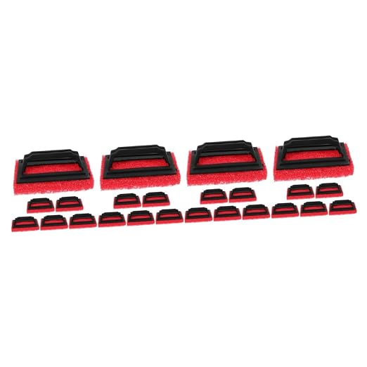 Mobestech 24pcs Ink Removal Cleaning Brush Handheld Scrub Pads for Screen Cleaning Multifunctional Scrub Brush Ergonomic Handle Compact Design for Easy Storage