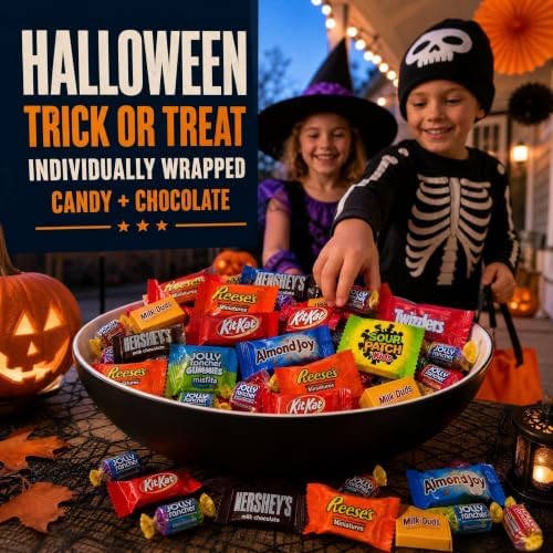 Chocolate and Candy Variety Pack - 4 LB Assorted Chocolate Candy Bulk - Bulk Candies Bag CandyMix - Individually Wrapped Candies and Chocolates - Variety CandyBag - Cold Pack Included